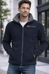 Geographical Norway Herren Herbst Winter  Übergangs warme Fleece Jacke Polar – Bild 1