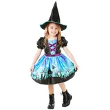 HEXE KOSTÜM & HUT KINDER # Halloween Karneval Kleid Mädchen Hexenhut Mittelalter – Bild 2