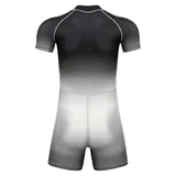 DE Herren Badeanzug Shorty Einteiler Schwimmanzug Rash Guard Bademode Overall – Bild 4