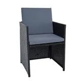 Polyrattan Sitzgruppe Gartenmöbel Set Rattanmöbel 8 Personen Gartenset Schwarz – Bild 3