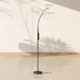 HOMCOM LED Stehlampe Dimmbar Stehleuchte mit Fernbedienung & Touch-Steuerung – Bild 4