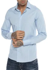 Hemd Herren Slim Fit Business Freizeit Hochzeit Shirt Bügelleicht Hemden Langarm – Bild 3
