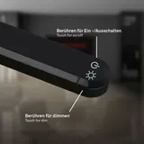 LED Stehlampe Touch Dimmbar Warmweiß Schwenkbar Leselampe 170cm Schwarz – Bild 4