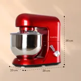 Küchenmaschine Standmixer Rührgerät Teig Knetmaschine 1800 W Edelstahl Rot – Bild 6
