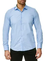 Hemd Herren Modern Business Freizeit Hochzeit Bügelleicht Hemden Langarm RS-7002 – Bild 6