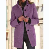 Damen Wollmantel Winterjacke Wolloptik Parka Dufflecoat Lady Mantel Coat Top – Bild 14