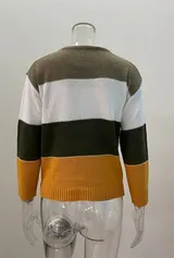 Damen Pullover Pulli Rund Hals Sweater Langarm Oberteile Strickpullover Winter – Bild 4