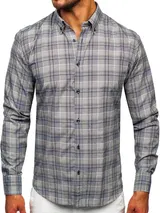 Freizeithemd Hemd Shirt Herrenhemd Slim Fit Classic Casual Herren BOLF Kariert – Bild 1