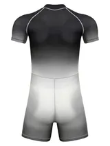 DE Herren Badeanzug Shorty Einteiler Schwimmanzug Rash Guard Bademode Overall – Bild 9
