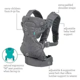 Infantino Flip 4-in-1-Babytrage, 4 Tragepositionen Babytrage, Ergonomisch, Umwan – Bild 2