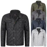 Herren Jacke Steppjacke Übergangsjacke Windbreaker Stepp Jacken Winddicht H-347 – Bild 4
