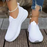 Damen Sneaker Straßen Laufschuhe Atmungsaktiv Turnschuhe Leicht Slip On Schuhe – Bild 4