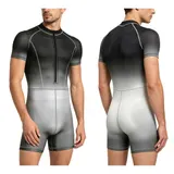 DE Herren Badeanzug Shorty Einteiler Schwimmanzug Rash Guard Bademode Overall – Bild 8