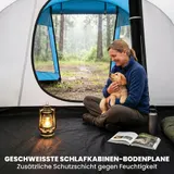 Outsunny Tunnelzelt für 3 Personen Campingzelt mit Zwei Räumen UV-Schutz Blau – Bild 6