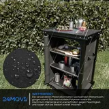 24MOVE® Campingküche Alu Koch Campingschrank Windschutz Faltbar Outdoor Camping – Bild 4
