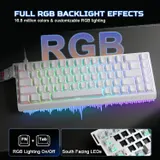 YUNZII Tastatur MAD68 60% Hot-Swap Magnet-Switches 8000Hz PBT Weiß RGB – Bild 8