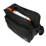 Herren Groß Umhängetasche Schultertasche Arbeitstasche Tasche Schwarz Nylon XXL – Bild 6
