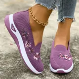 Damen Sneaker Slip On Schlupfschuhe Freizeit Laufschuhe Turnschuhe Sportschuhe – Bild 3