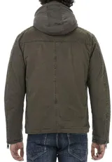 Redbridge Herren Jacke Übergangsjacke Bikerjacke abnehm Sweat- Kapuze 2in1 Look – Bild 7