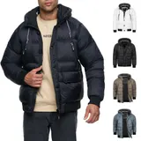 Indicode Herren Winterjacke INPaulix-Herrenjacke Steppjacke Kapuze Jacke Männer – Bild 8