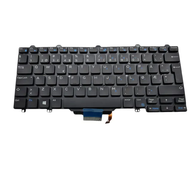 Original Dell Tastatur NSK-LMABC SE-QWERTY für Dell E7240, E7440 + DE Aufkleber