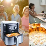 Fritteuse 1700W 5,5L Heißluftfritteuse Fettfrei Heißluft Ofen Grill  BBQ Pommes – Bild 6