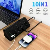 Steckdosenleiste 4-Fach 3 USB 3 Typ-C Mehrfachsteckdose mit Stecker und Schalter – Bild 7