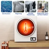 HOMCOM Mini Wäschetrockner 4 kg mit 4 Programme bis zu 65℃ 850W für Kleidung – Bild 8