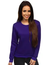 Sweatshirt Langarmshirt Pullover Pulli Unifarben Classic Sport Damen BOLF Basic – Bild 1