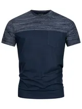 Indicode Herren T-Shirt INSprings-Rundhals Brusttasche Männer Shirt Sommershirt – Bild 1