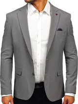 Sakko Herrensakko Sweatjacke Anzug Klassische Basic Casual Herren BOLF Unifarben – Bild 3