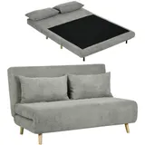 Schlafsofa, Klappbett mit Bettfunktion, Rückenkissen, Polstersofa mit Samtoptik – Bild 1