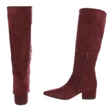 Damen Stiefel mit Reißverschluss Ital-Design 1965 in Weinrot – Bild 5