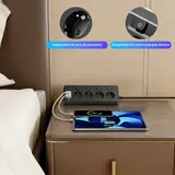 Steckdosenleiste 4-Fach 3 USB 3 Typ-C Mehrfachsteckdose mit Stecker und Schalter – Bild 12