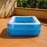 Planschbecken Kinderpool Gartenpool Babypool aufblasbar 155x108x46cm rechteckig – Bild 3