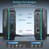 NIPOGI 4K Micro PC Windows 11 Pro Intel N100 Desk PC 12GB LPDDR5 256GB SSD WIFI5 – Bild 5