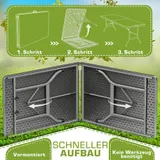 tillvex® Gartentisch 220 cm Buffettisch klappbar Klapptisch Campingtisch Garten – Bild 5