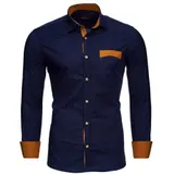 Hemd Herren Slim Fit Business Freizeit Hochzeit Shirt Hemden Langarm RS-7205 – Bild 4