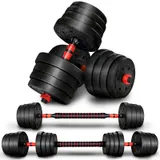 Hantelset 30 kg Kurzhanteln Langhantel Set Hantel Hantelscheiben Krafttraining – Bild 1
