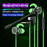 Komfortables In Ear Gaming Headset für typ C 3,5 mm Dual Mikrofon mit – Bild 2