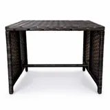 Gartenmöbelset 4 teilig Braun Rattan Outdoor Gartenlounge Balkonset Polyrattan – Bild 9