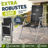 tillvex® Gartenstuhl Hochlehner Klappstuhl Campingstuhl Sessel Klappbar Garten – Bild 2