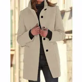 Damen Wollmantel Winterjacke Wolloptik Parka Dufflecoat Lady Mantel Coat Top – Bild 6