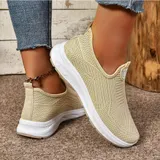 Damen Sneaker Straßen Laufschuhe Atmungsaktiv Turnschuhe Leicht Slip On Schuhe – Bild 7