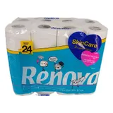 Renova SkinCare Toilettenpapier, 3-lagig, weiß, 24 Rollen – Bild 1
