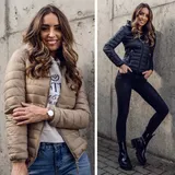 Steppjacke Jacke Übergangsjacke Sportjacke Kapuze Classic Damen BOLF Unifarben  – Bild 4