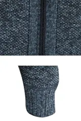 Herren Strickjacke Cardigan Pullover Sweatshirt Reißverschluss Winter Warm Jacke – Bild 9