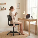 Bürostuhl ohne Armlehnen höhenverstellbar Schreibtischstuhl Refurbished – Bild 8