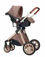 Kinderwagen Casiloo® 3in1 Kombi Buggy Reisebuggy +Auto-Babyschale Faltbar Khaki* – Bild 3