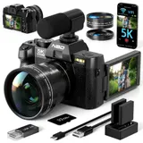 5K 64MP Digitalkameras für Fotografie Anfängerkamera Autofokus 16x Kompakt 64GB – Bild 1